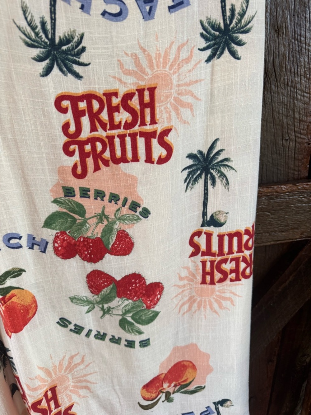 Paper heart strapless linen blend fruit dress NWT - Picture 4 of 6
